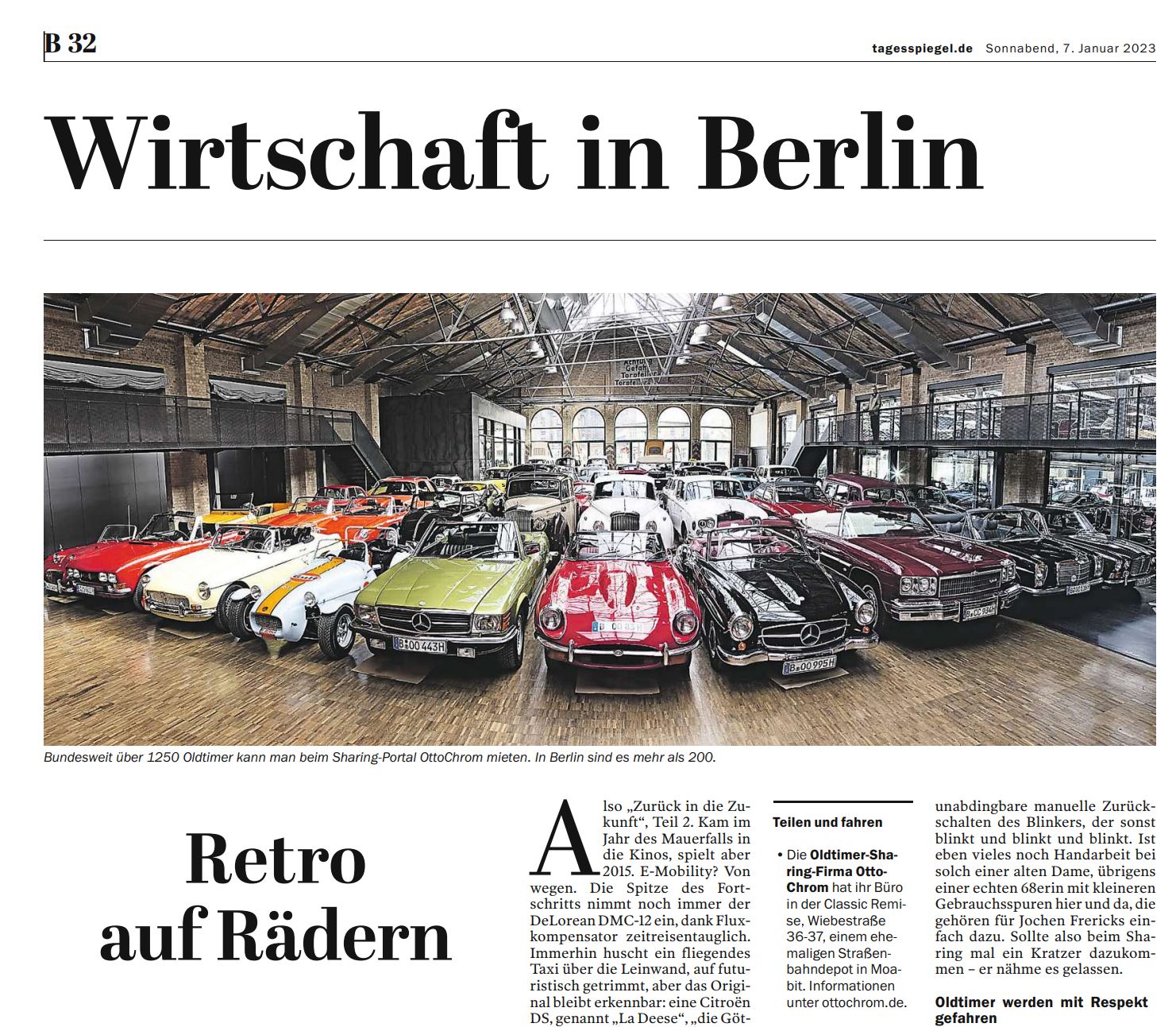 OttoChrom in Medien - DER TAGESSPIEGEL 07.01.2023